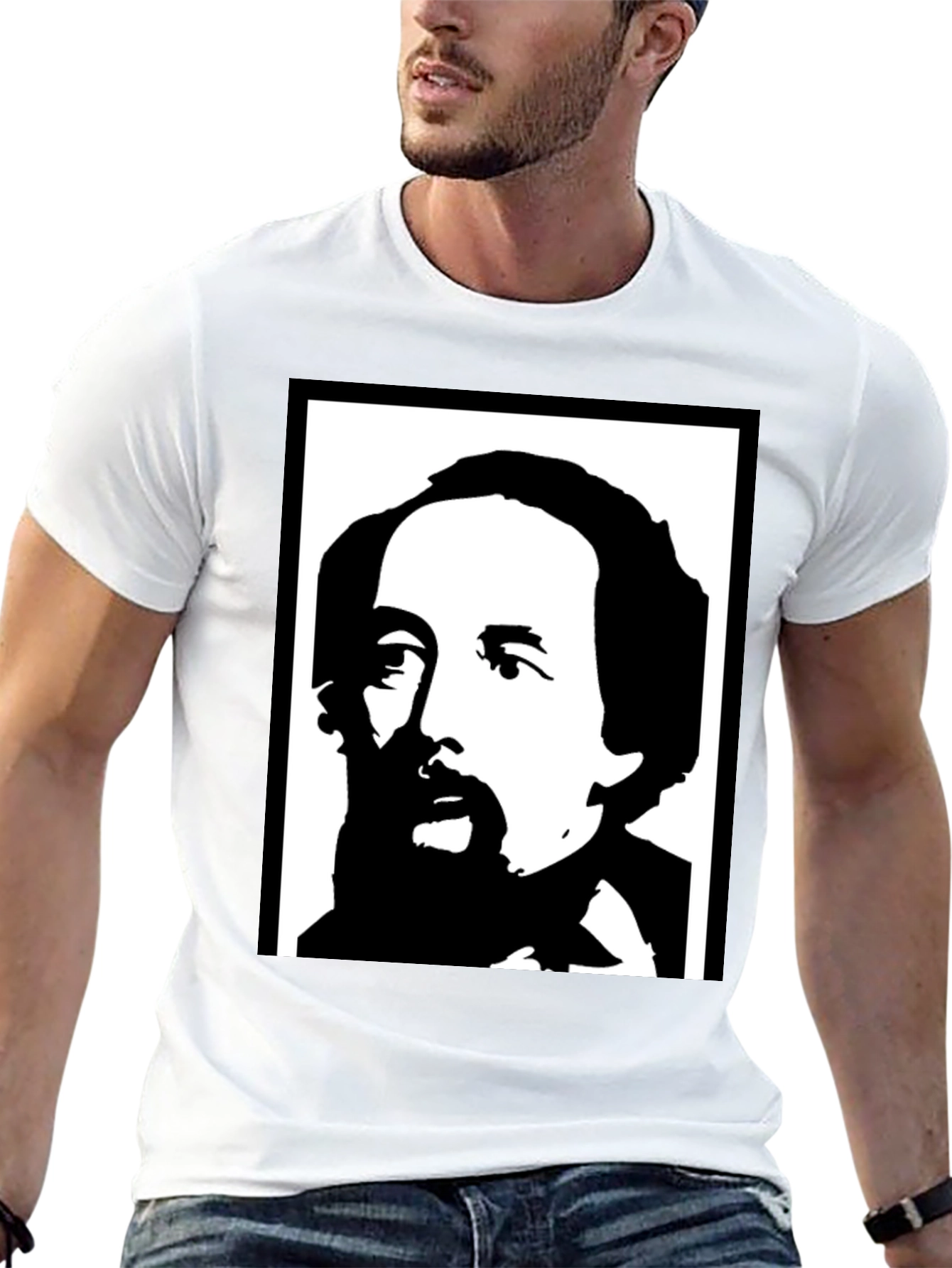 Charles Dickens Black T-Shirt Portrait Tee