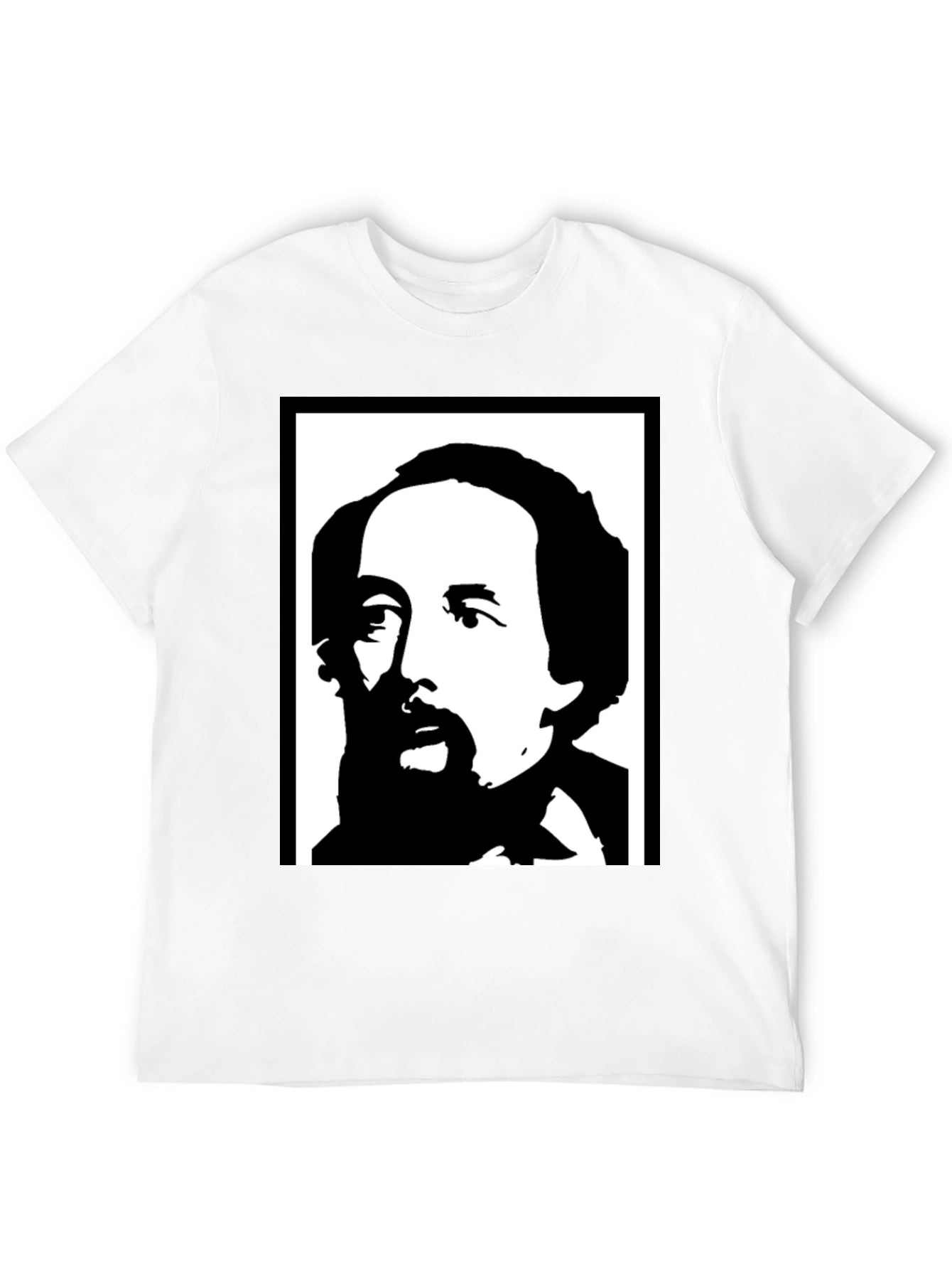 Charles Dickens Black T-Shirt Portrait Tee