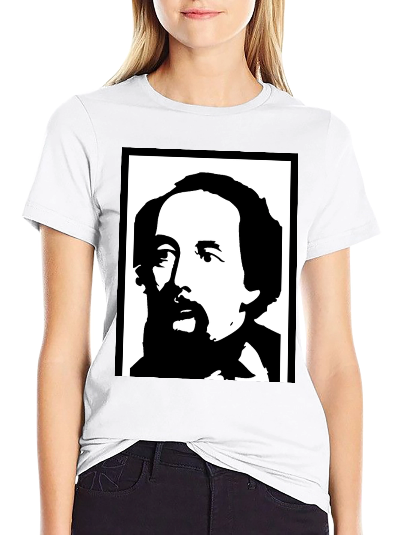 Charles Dickens Black T-Shirt Portrait Tee