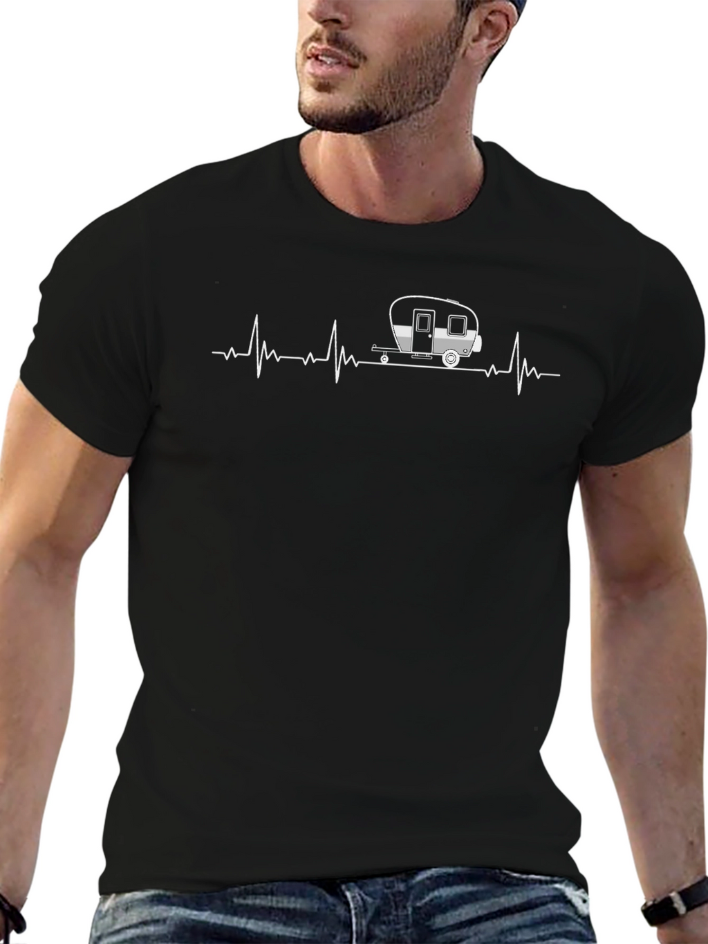 Camping Heartbeat T-Shirt: Adventure Lovers Tee