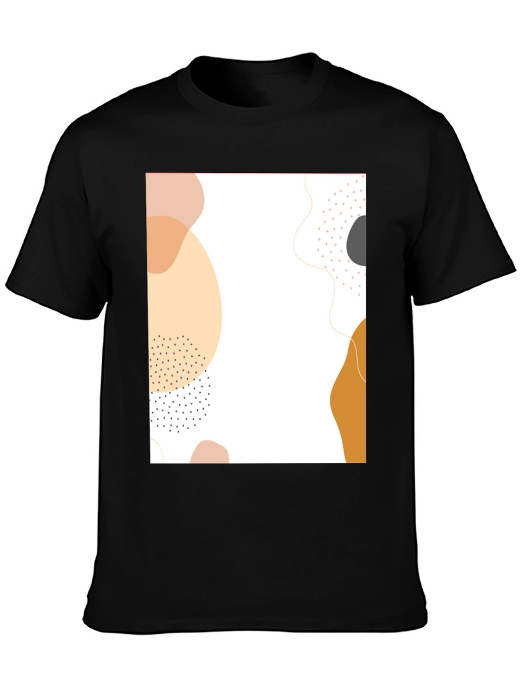 Abstract Graphic Print Black T-Shirt