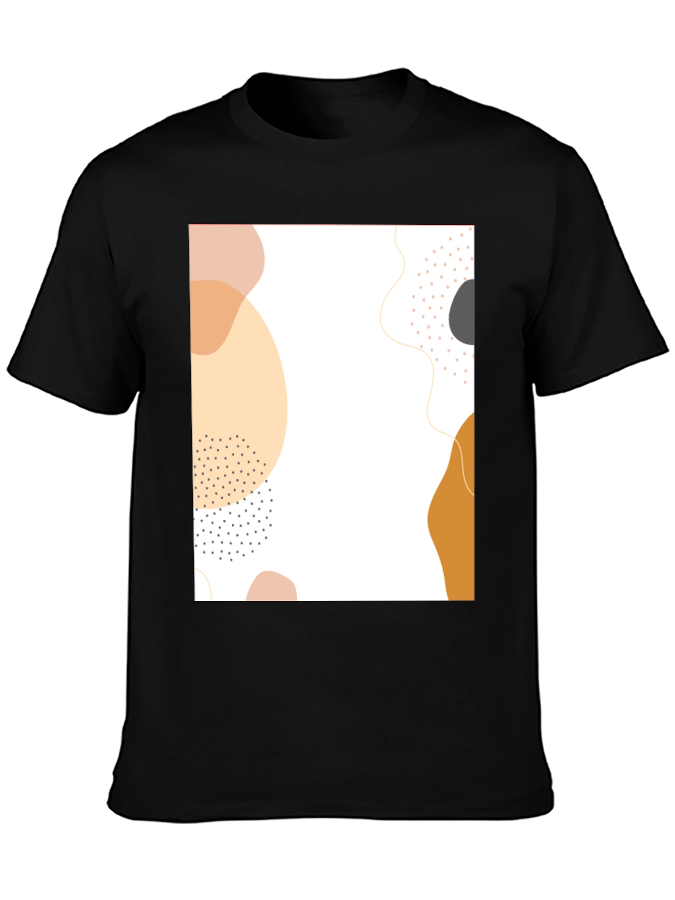 Abstract Graphic Print Black T-Shirt