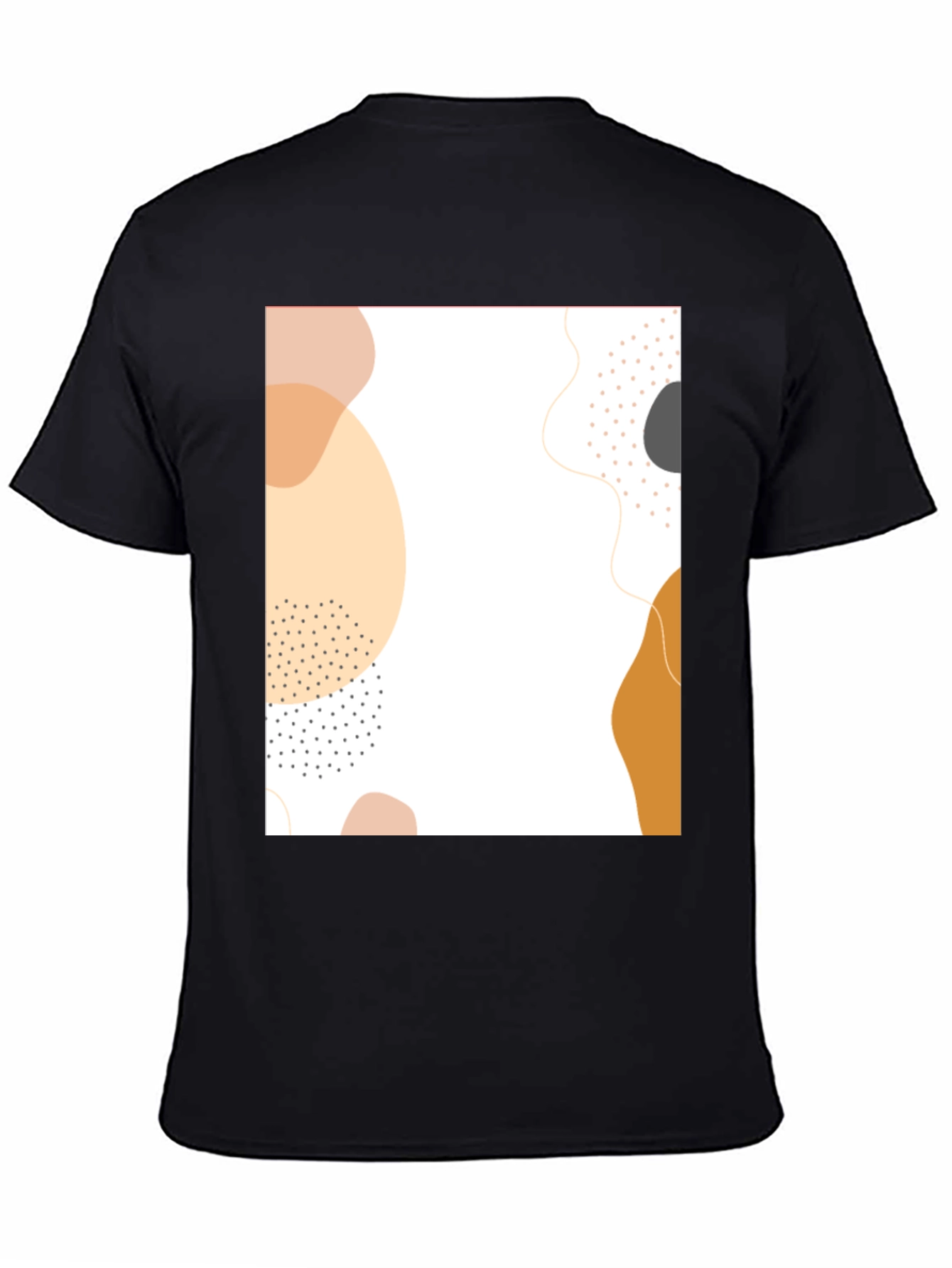 Abstract Graphic Print Black T-Shirt