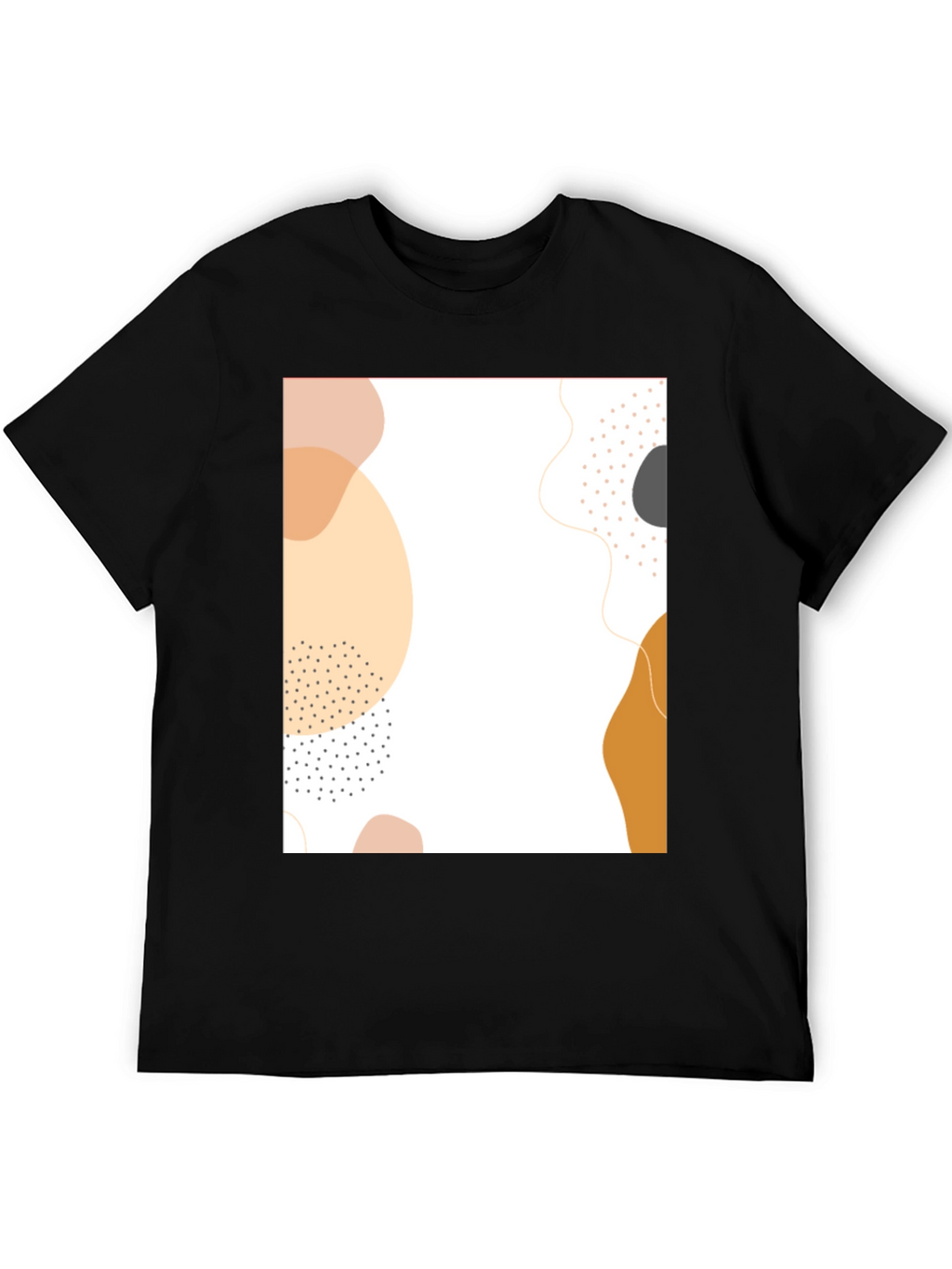 Abstract Graphic Print Black T-Shirt