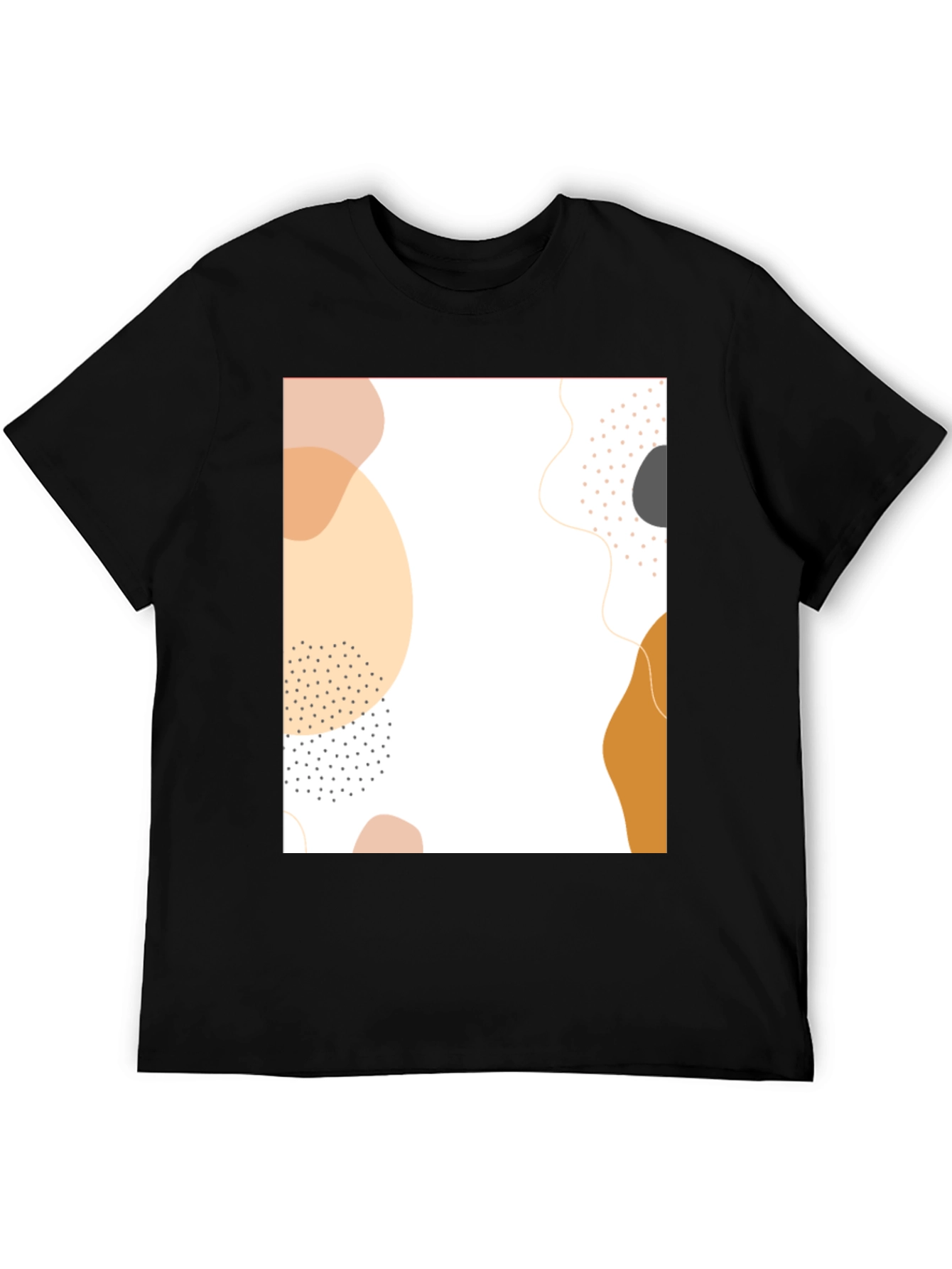 Abstract Graphic Print Black T-Shirt
