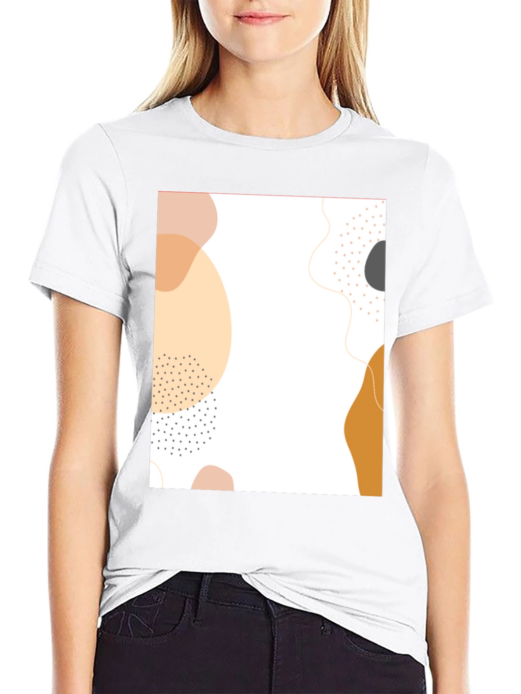 Abstract Graphic Print Black T-Shirt