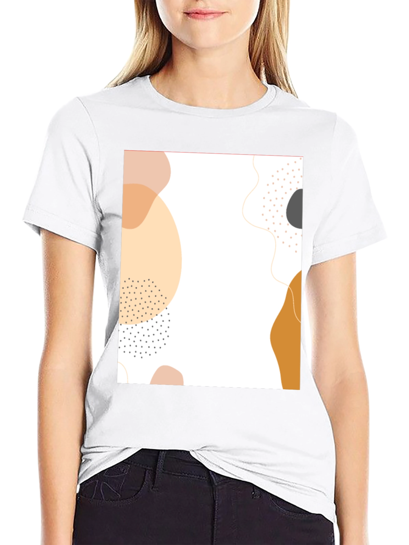 Abstract Graphic Print Black T-Shirt