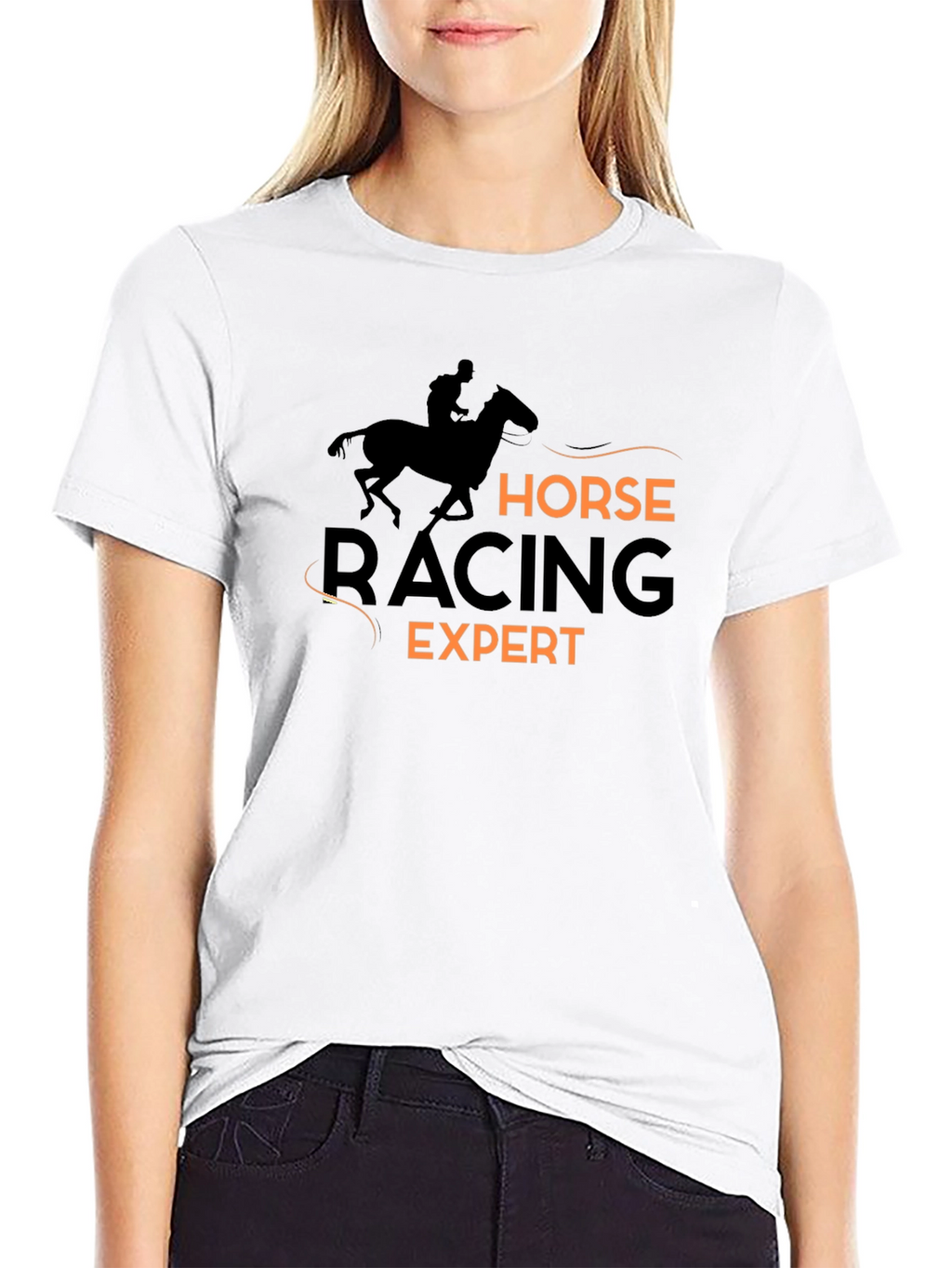 Horse Racing Expert Black T-Shirt