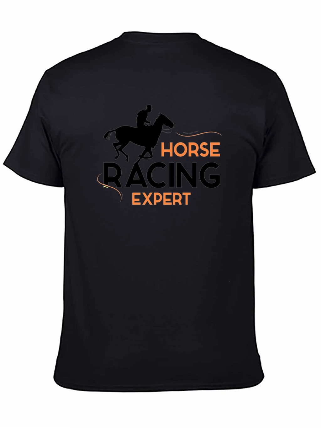 Horse Racing Expert Black T-Shirt