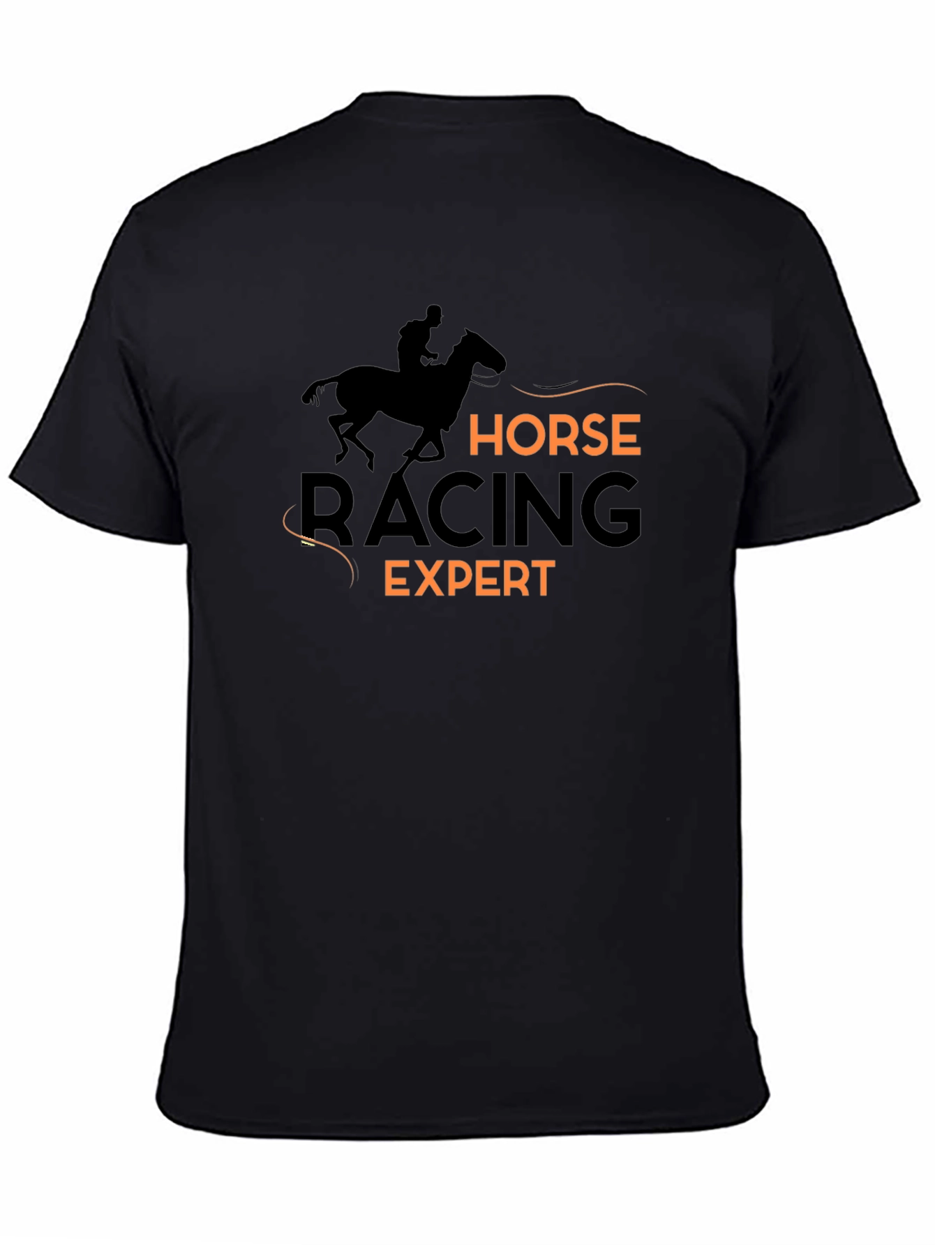 Horse Racing Expert Black T-Shirt