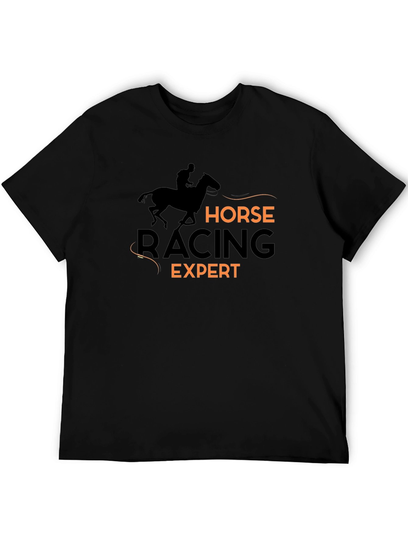 Horse Racing Expert Black T-Shirt