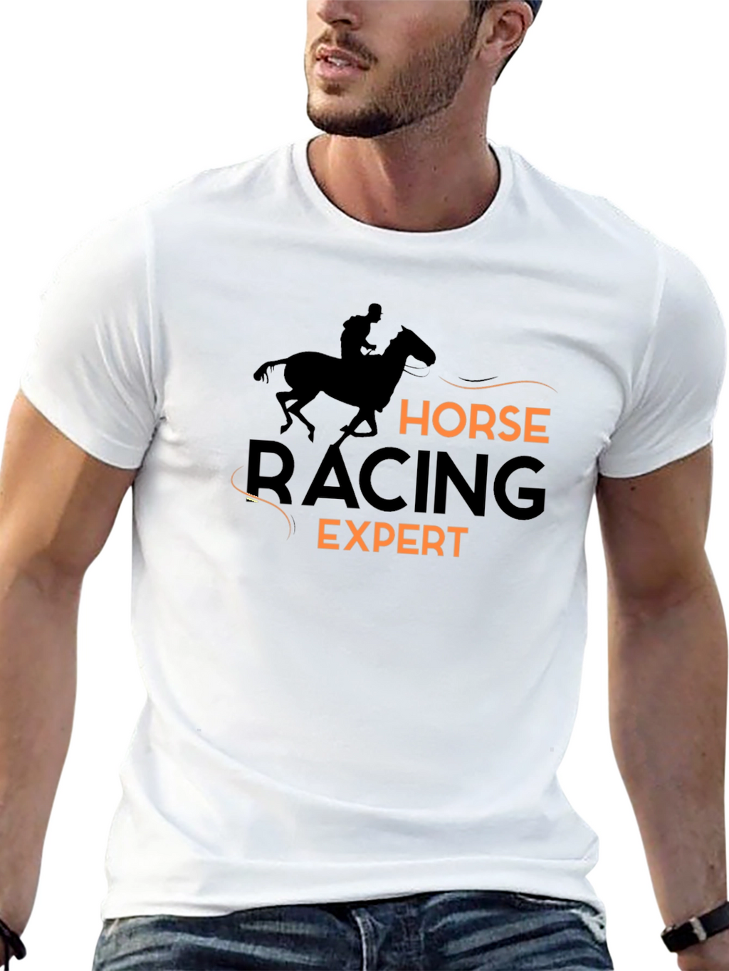 Horse Racing Expert Black T-Shirt