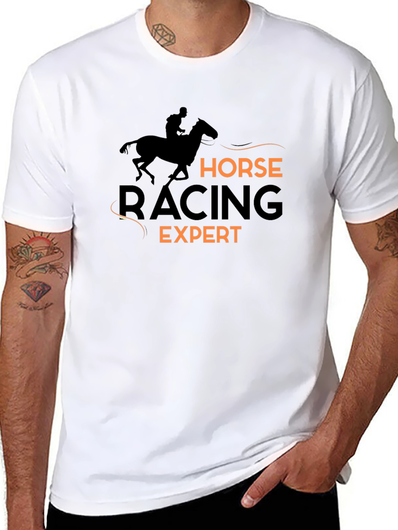 Horse Racing Expert Black T-Shirt
