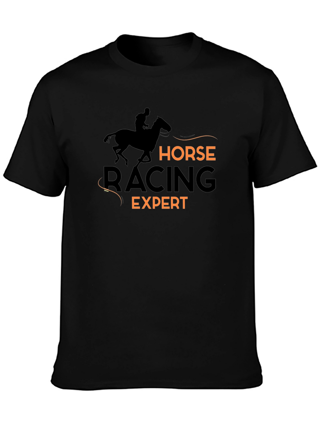 Horse Racing Expert Black T-Shirt