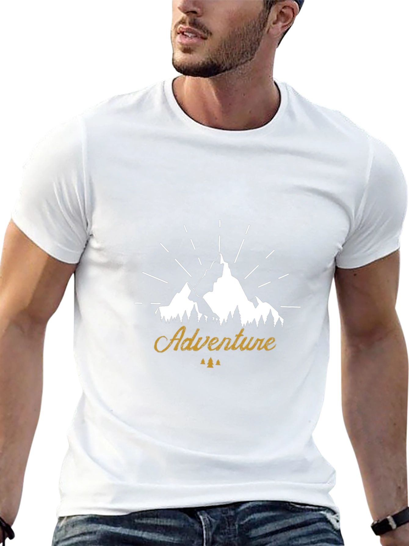 Adventure Mountain Graphic Tee - Black