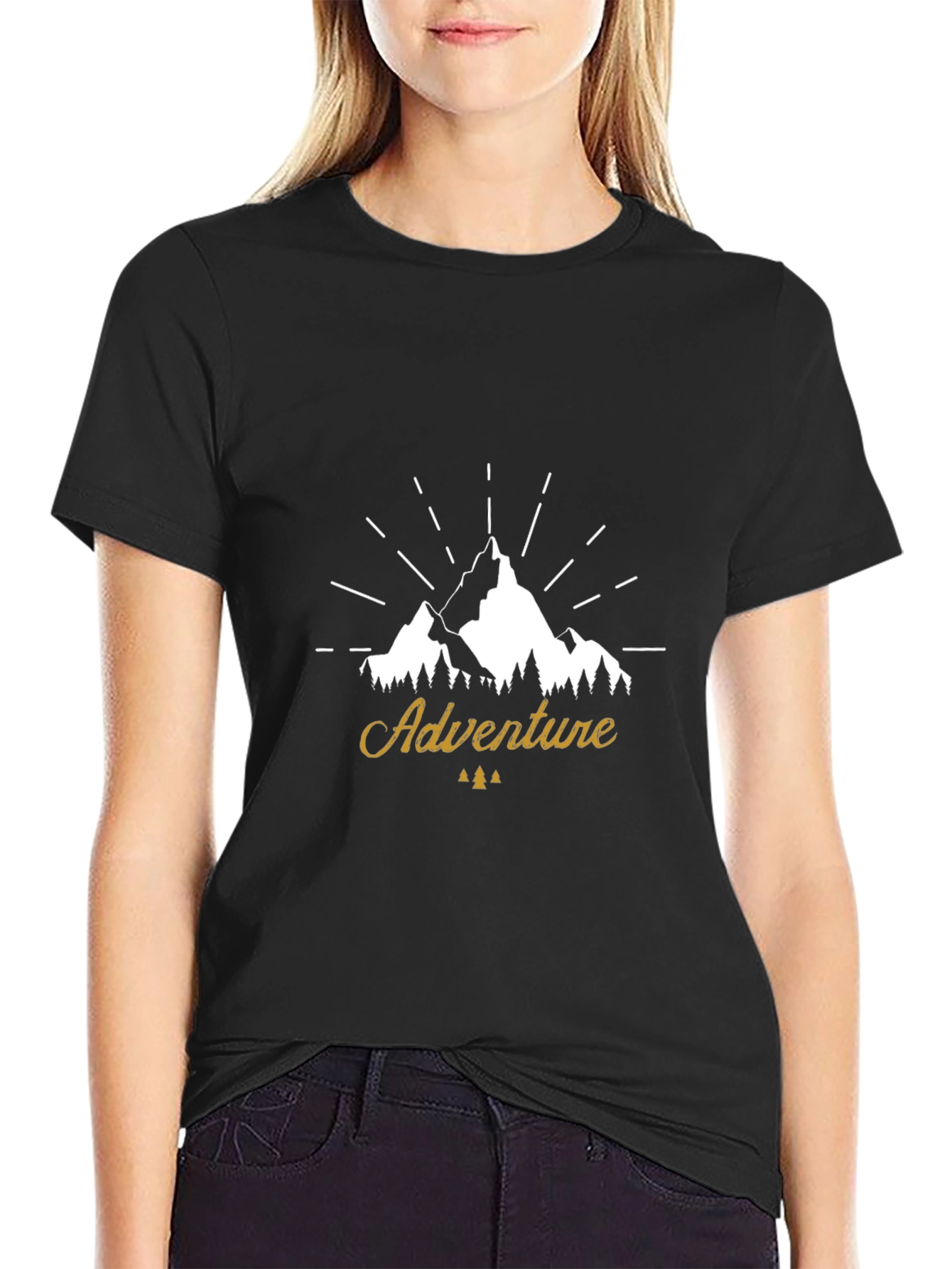 Adventure Mountain Graphic Tee - Black