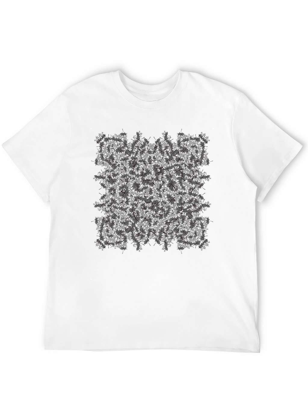 Floral Pattern Black T-Shirt