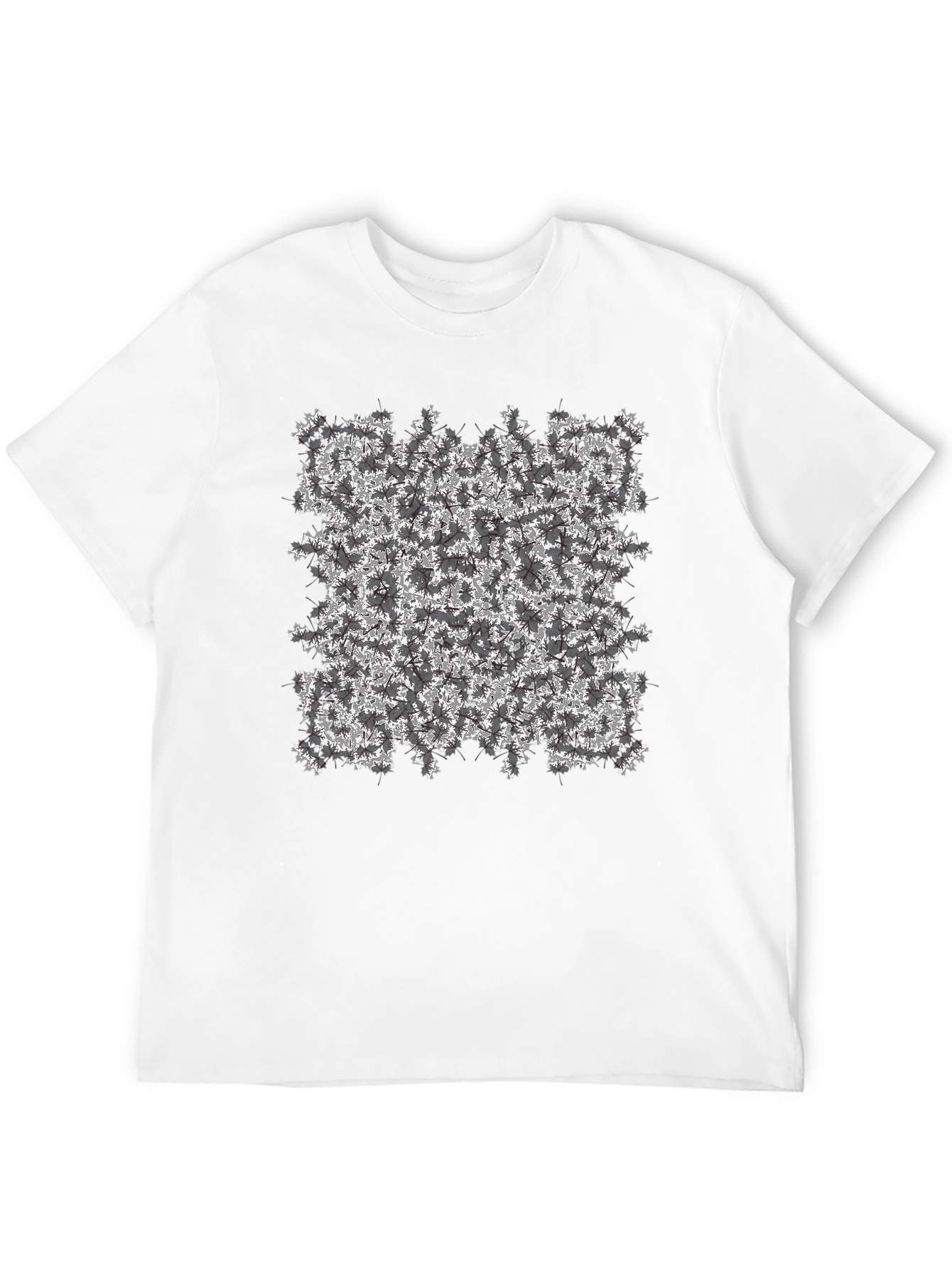 Floral Pattern Black T-Shirt