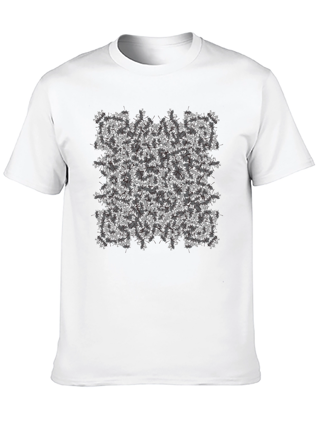 Floral Pattern Black T-Shirt