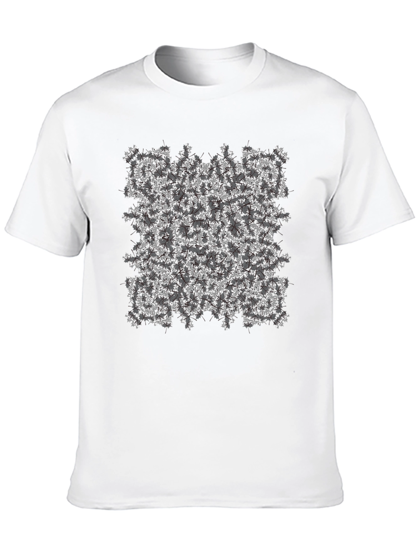 Floral Pattern Black T-Shirt