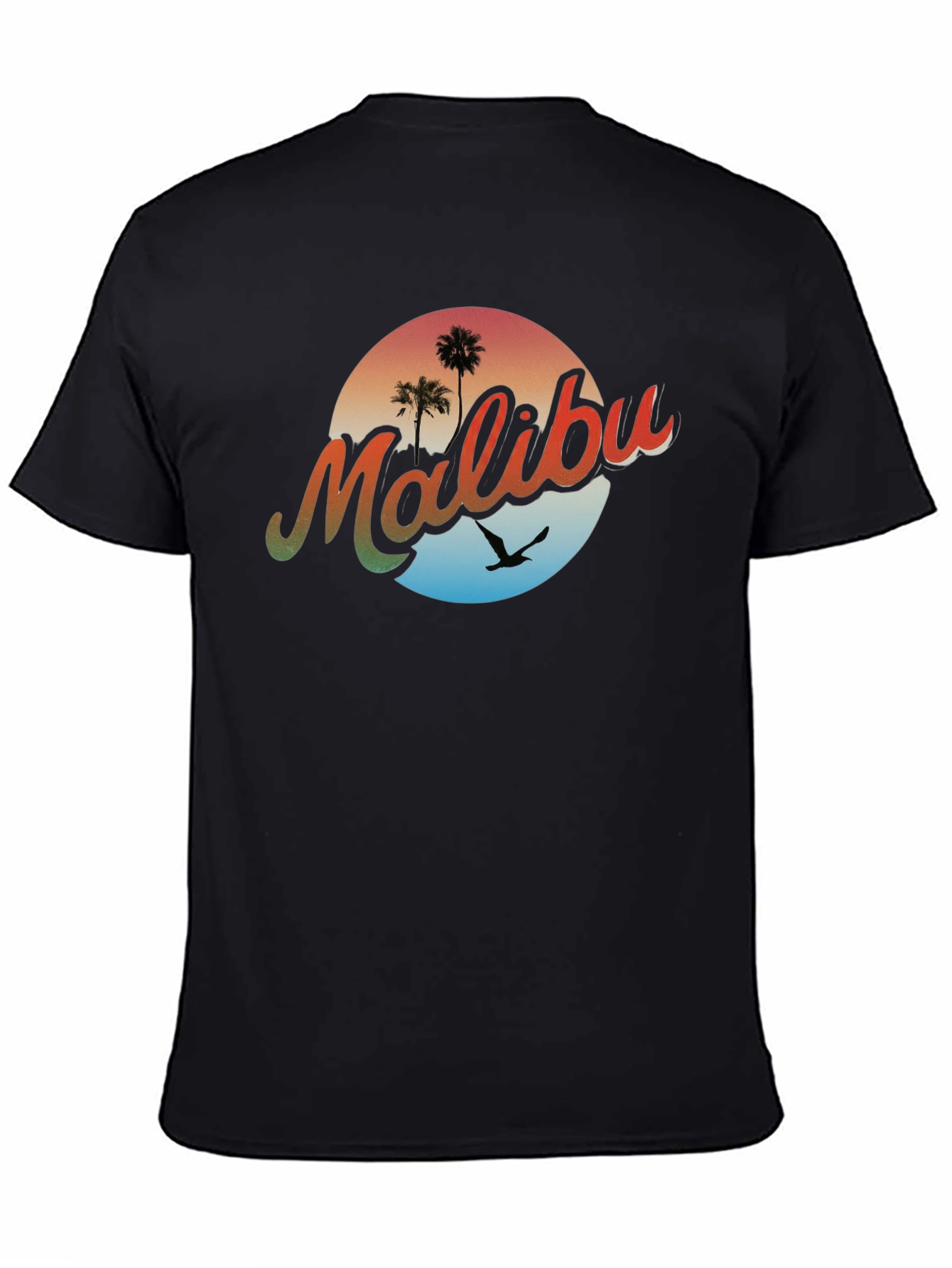 Malibu Palm Tree Graphic Tee - Retro Summer Vibes