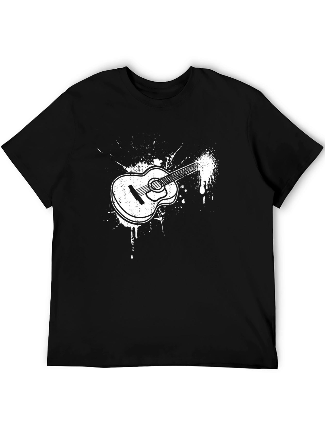 Guitar Splash T-Shirt - Black Graphic Tee