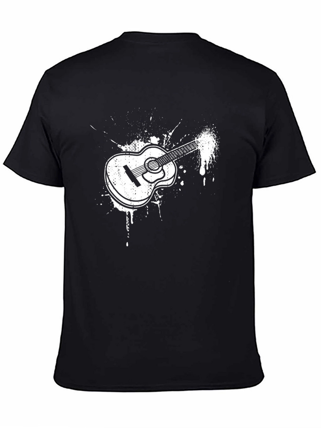 Guitar Splash T-Shirt - Black Graphic Tee