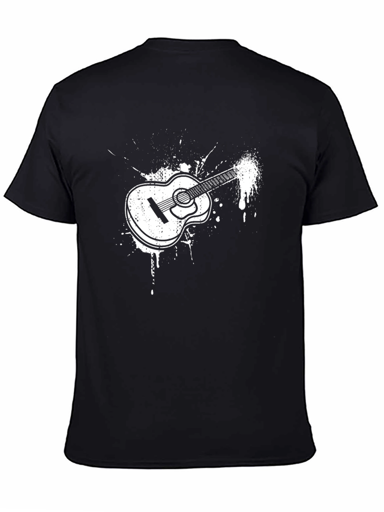 Guitar Splash T-Shirt - Black Graphic Tee