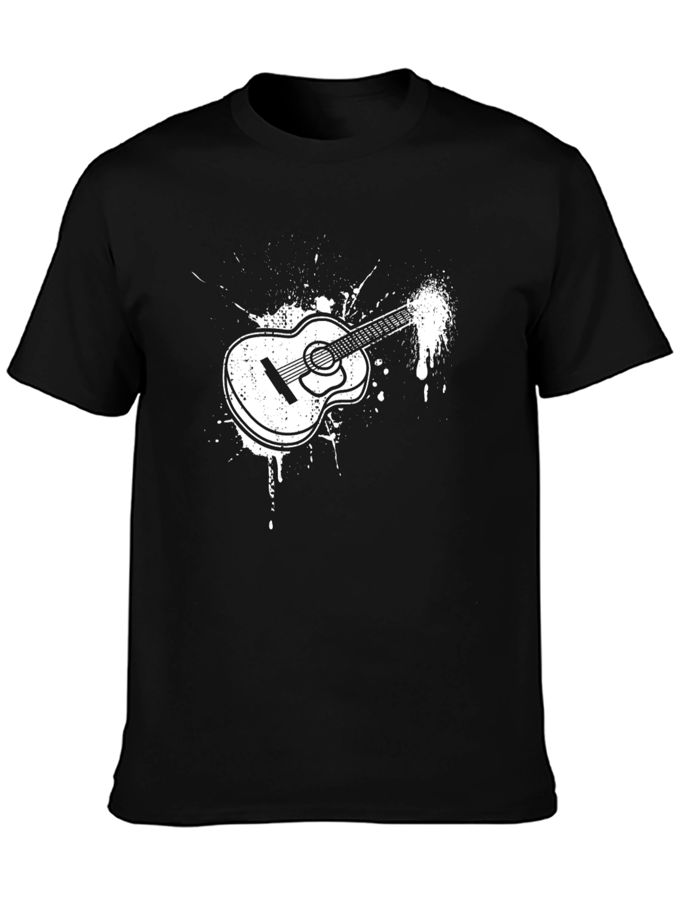 Guitar Splash T-Shirt - Black Graphic Tee