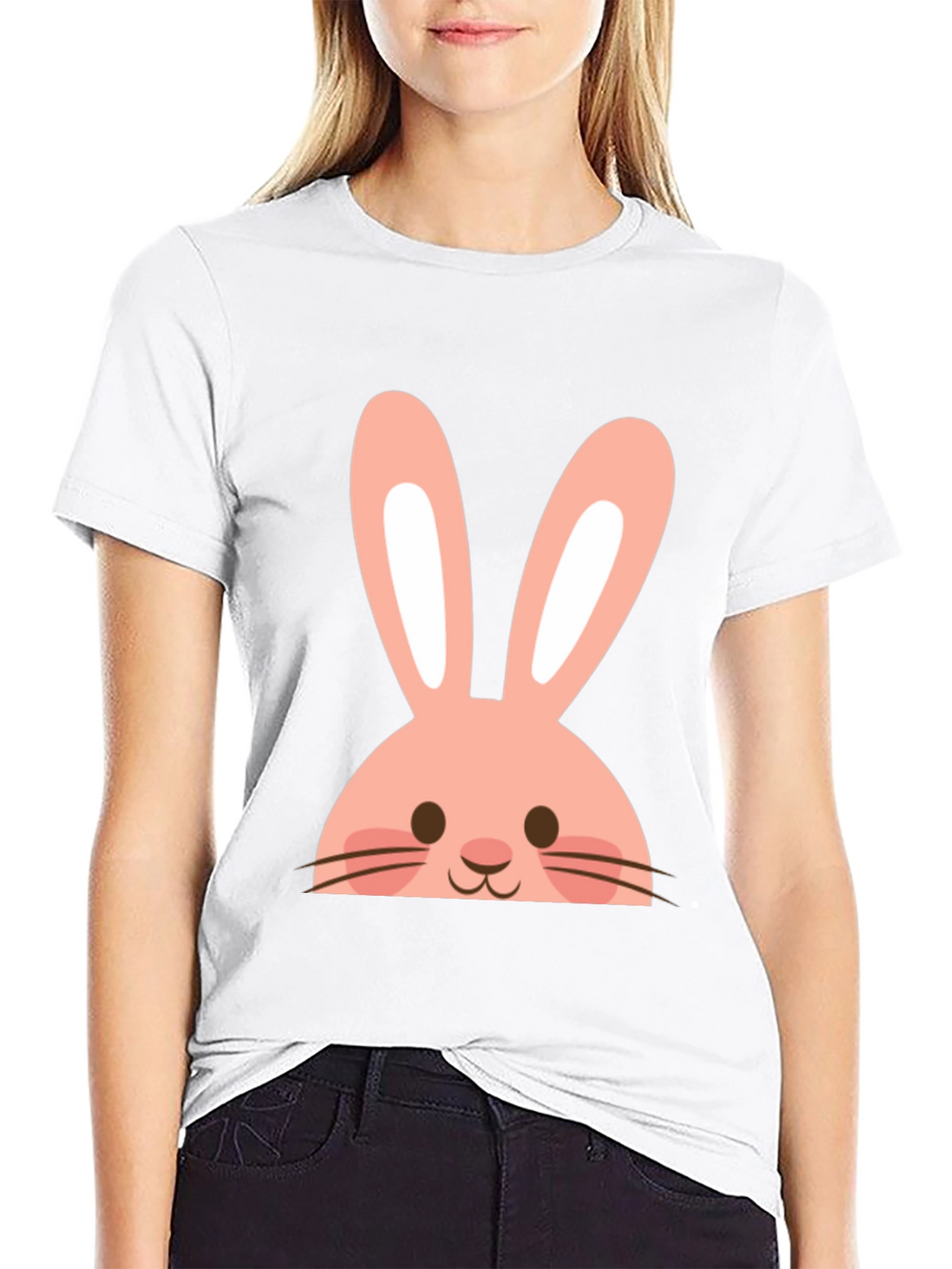 Easter Bunny Graphic Tee - Black