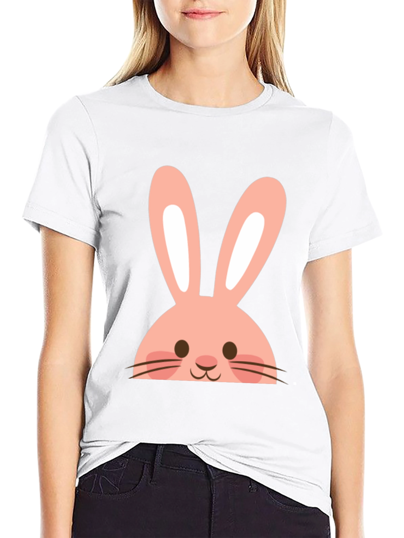 Easter Bunny Graphic Tee - Black