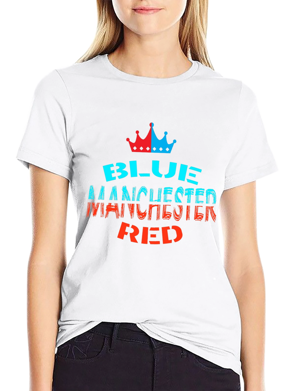 Blue Manchester Red Graphic Tee