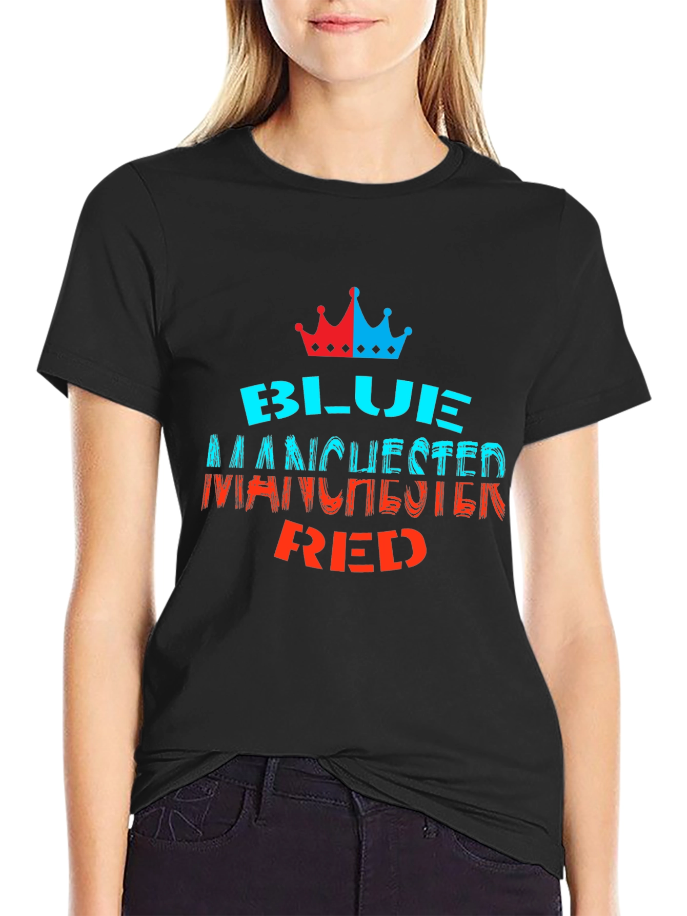 Blue Manchester Red Graphic Tee