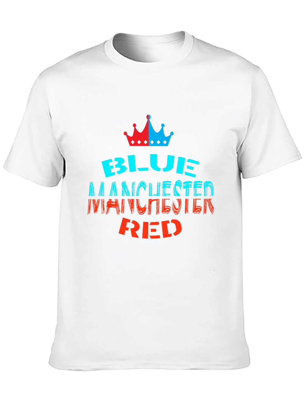 Blue Manchester Red Graphic Tee