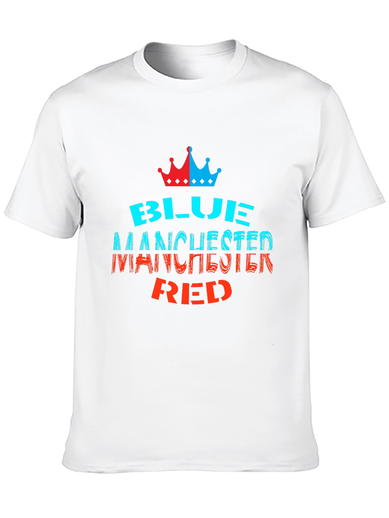 Blue Manchester Red Graphic Tee