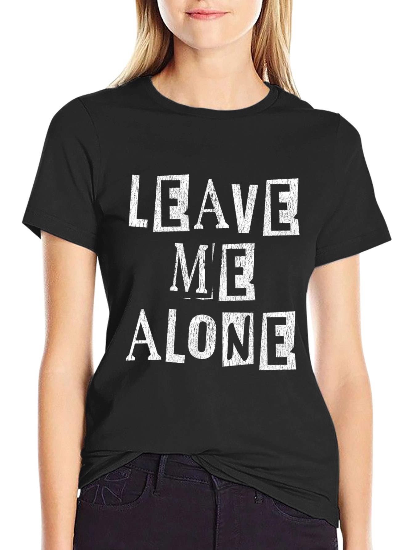 Leave Me Alone Graphic Tee - Black T-Shirt