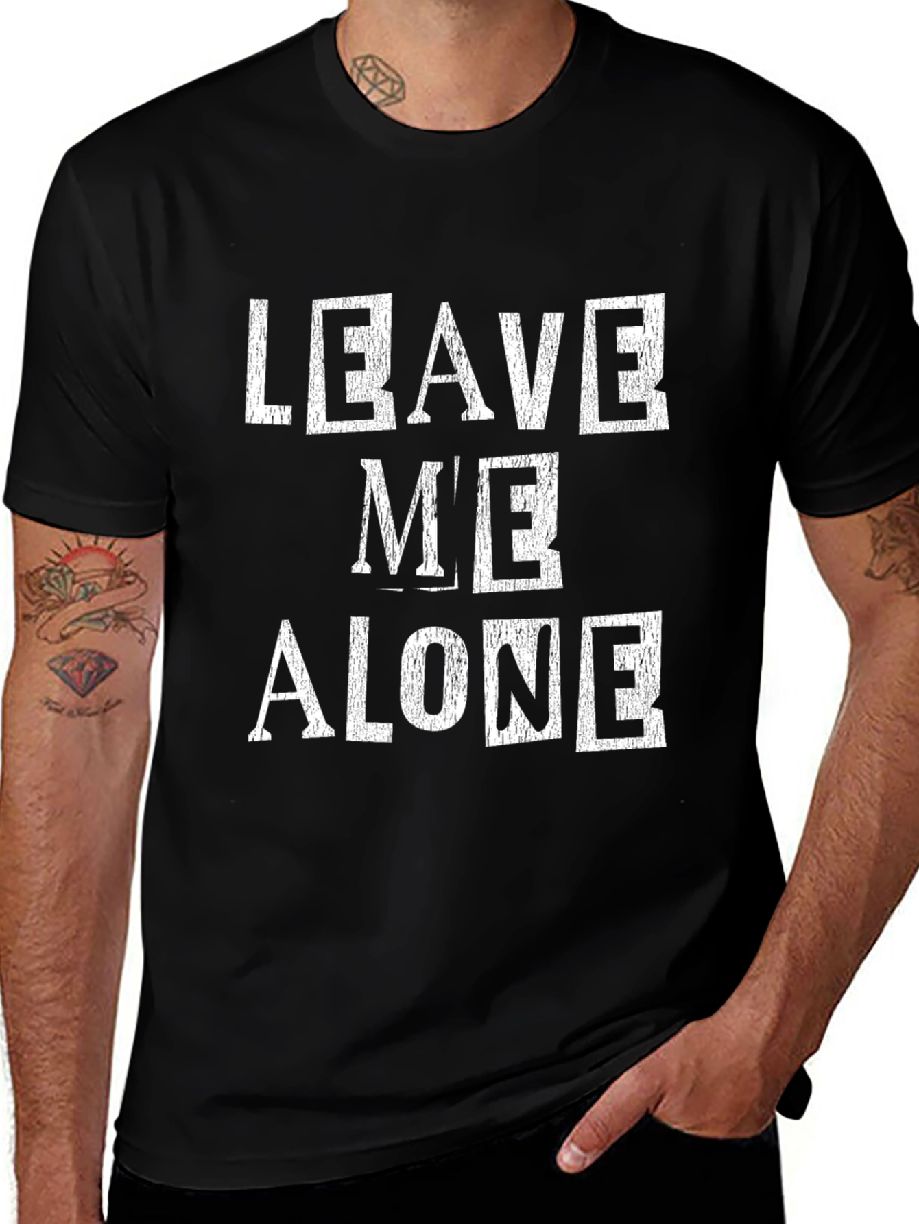 Leave Me Alone Graphic Tee - Black T-Shirt
