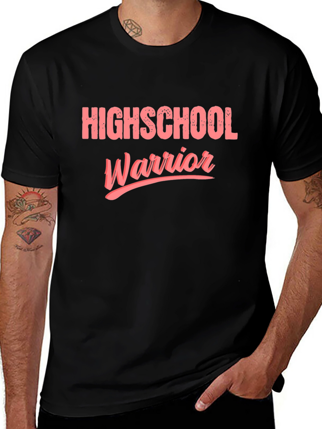 Highschool Warrior Black Graphic Tee