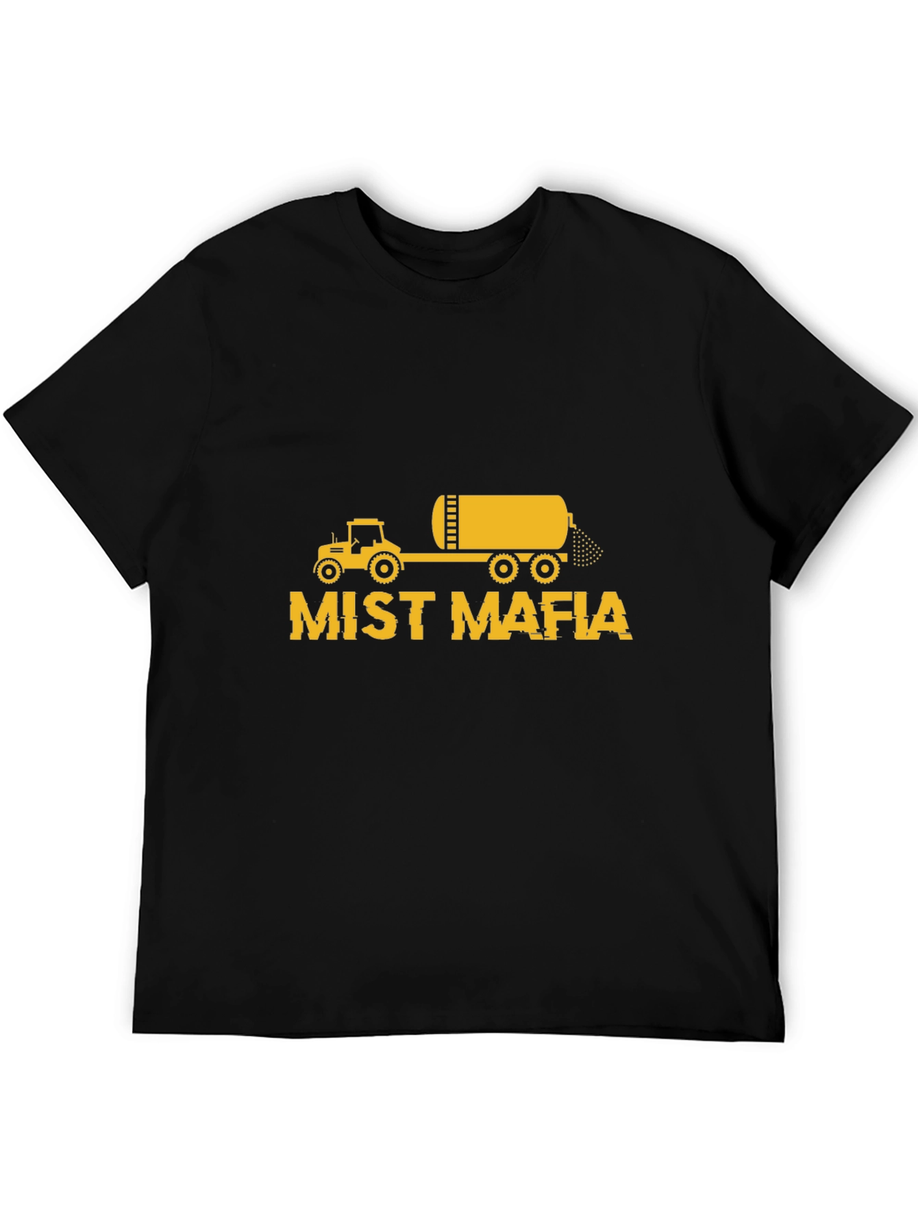 Mist Mafia Tractor T-Shirt - Black Cotton Tee
