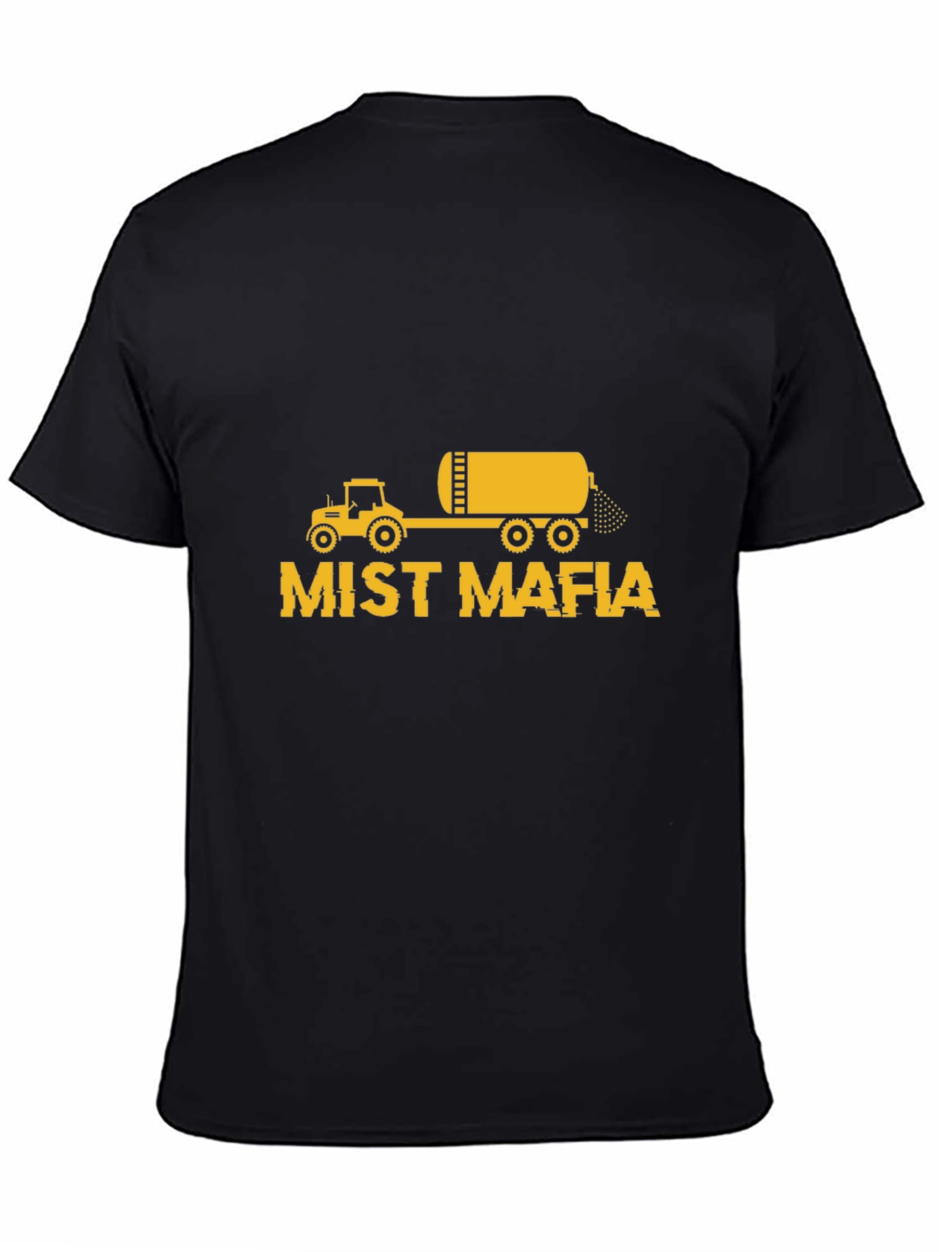 Mist Mafia Tractor T-Shirt - Black Cotton Tee