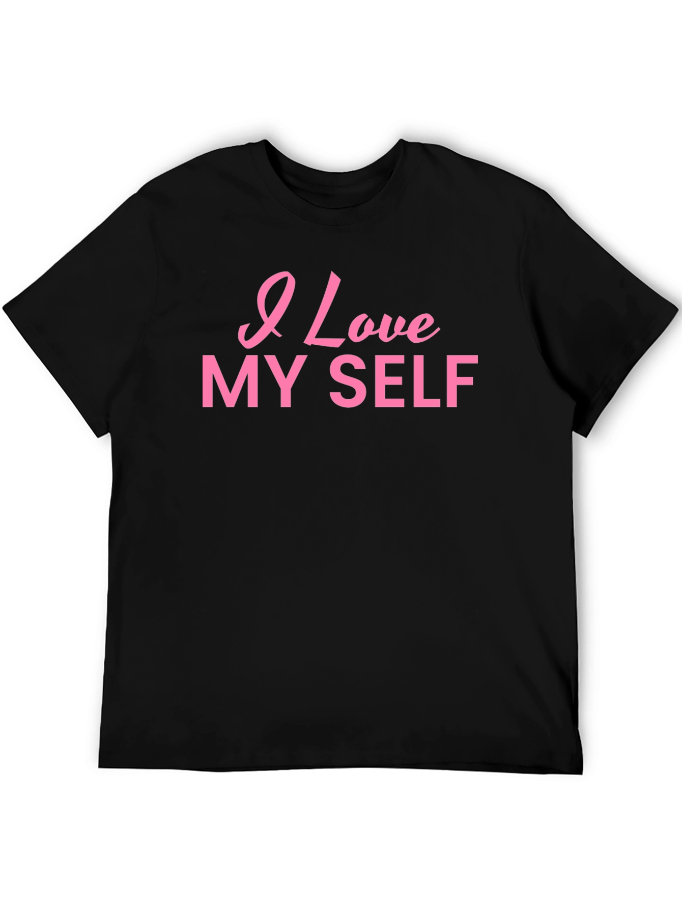 I Love Myself Graphic Tee - Black Comfort Fit