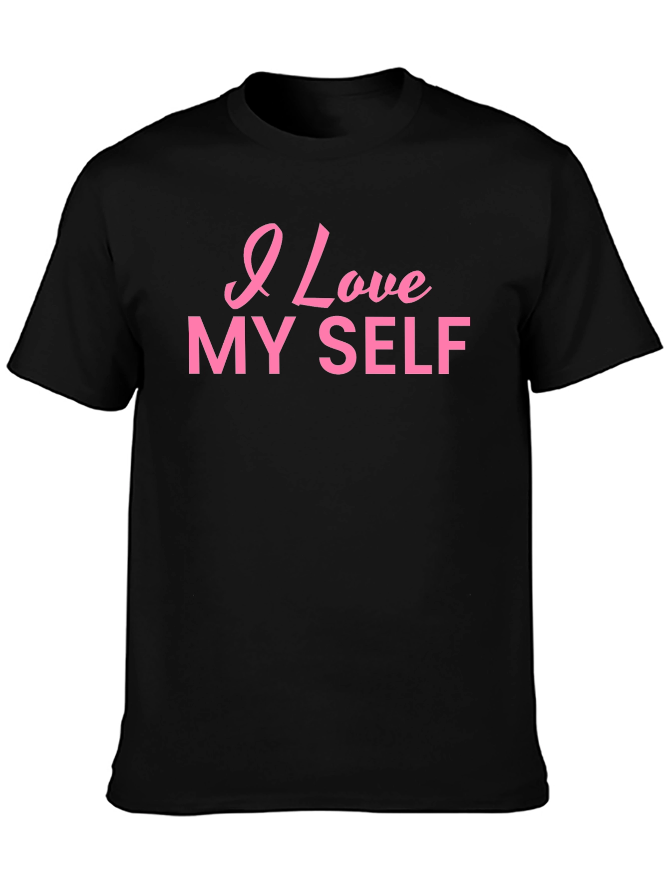 I Love Myself Graphic Tee - Black Comfort Fit