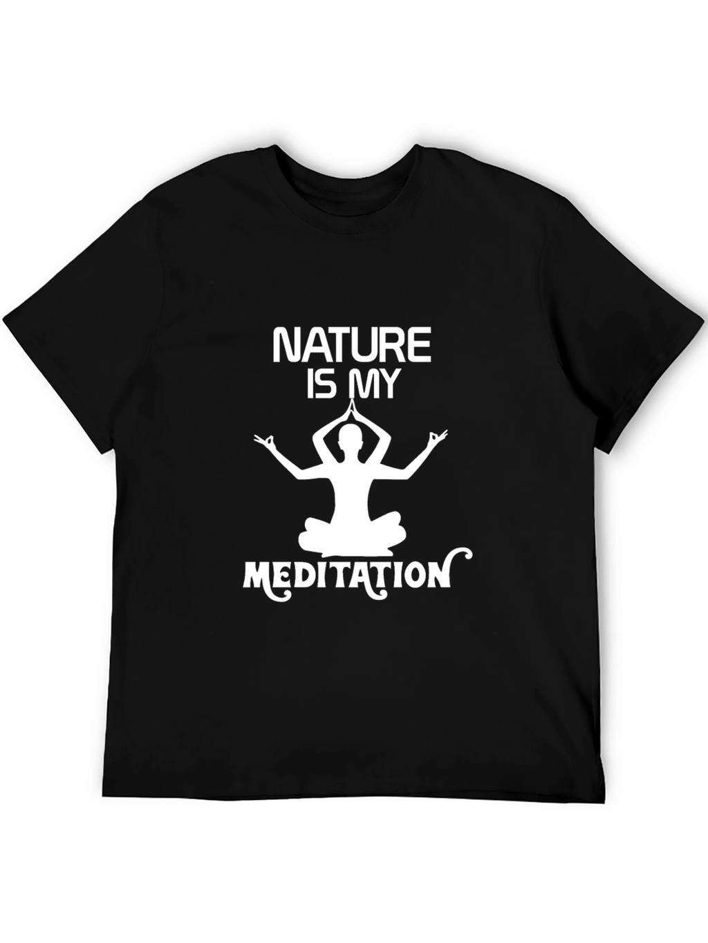 Nature Meditation Black T-Shirt