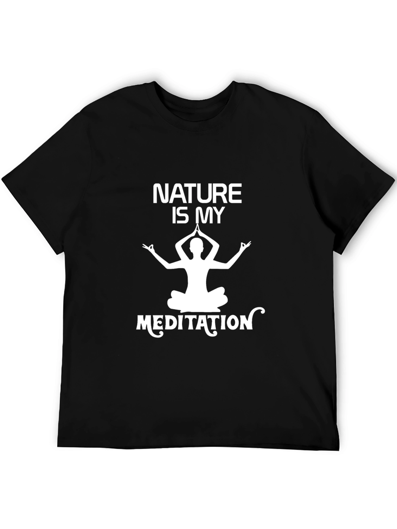 Nature Meditation Black T-Shirt