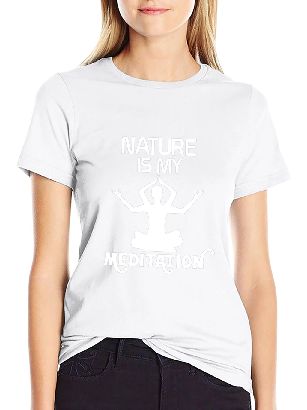 Nature Meditation Black T-Shirt