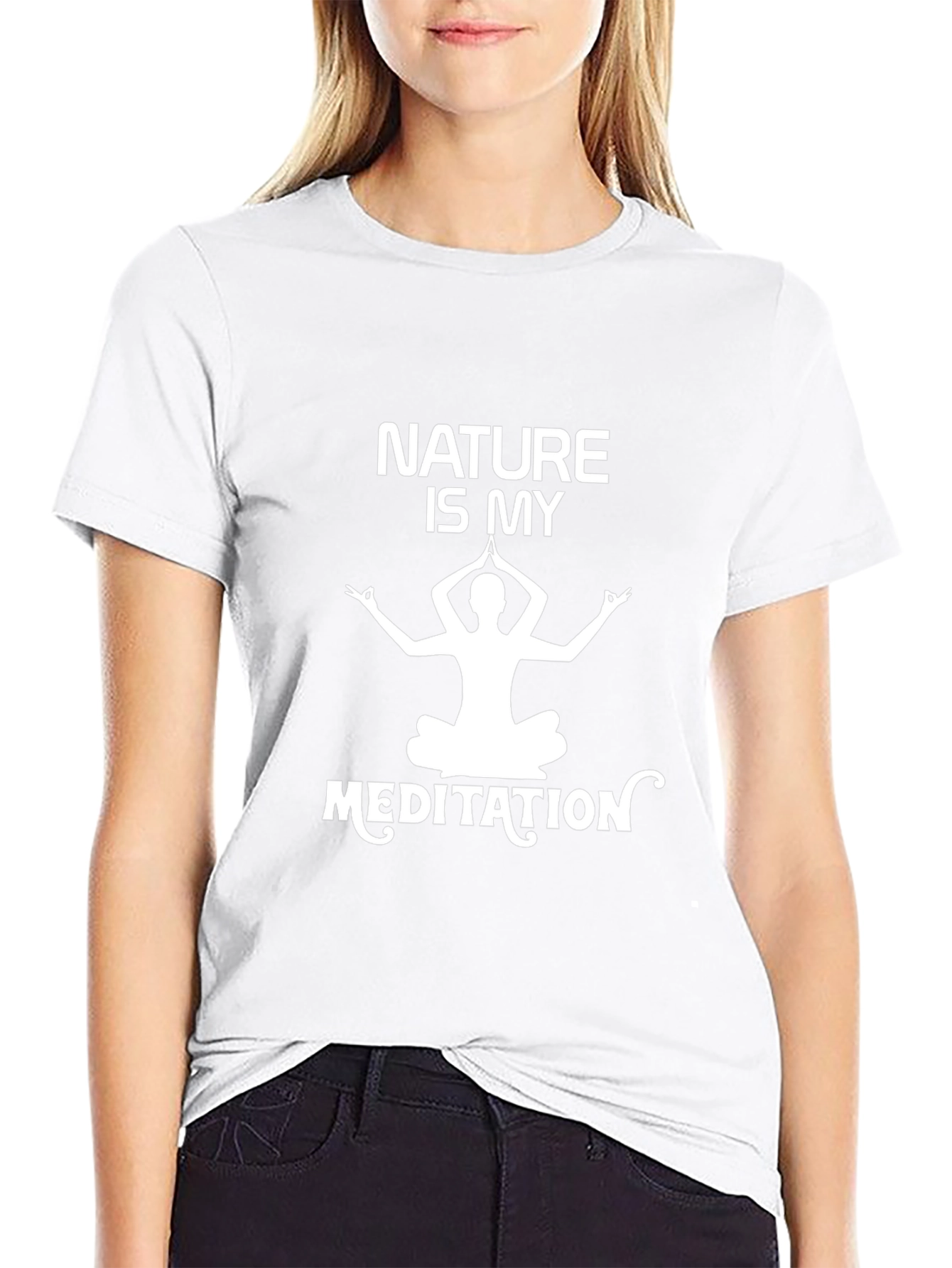 Nature Meditation Black T-Shirt