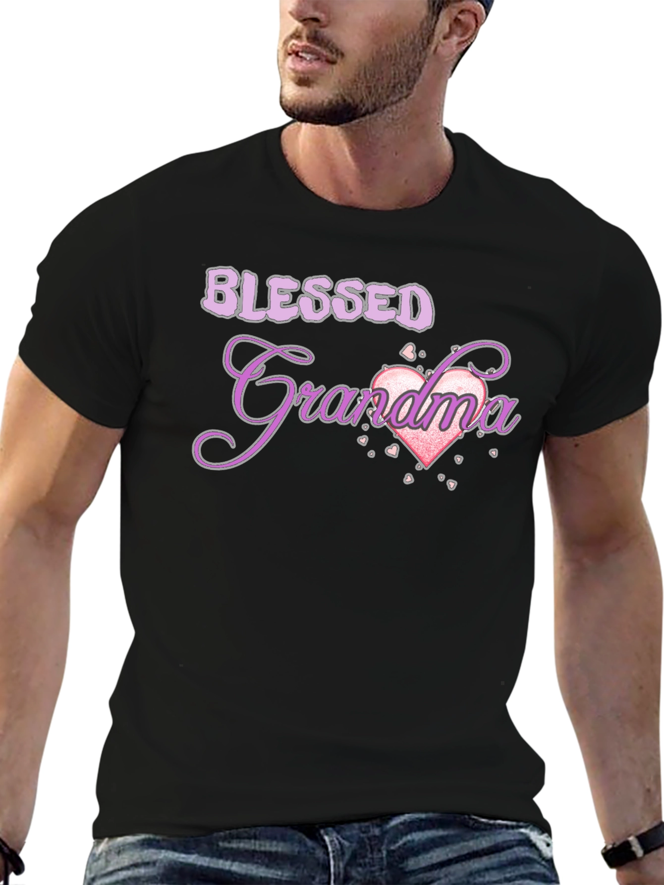 Blessed Grandma T-Shirt - Black Cotton Tee