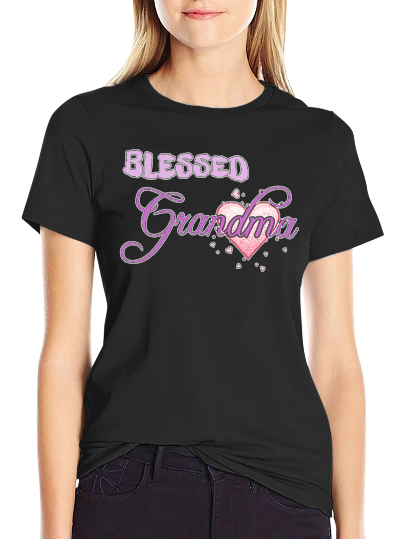 Blessed Grandma T-Shirt - Black Cotton Tee
