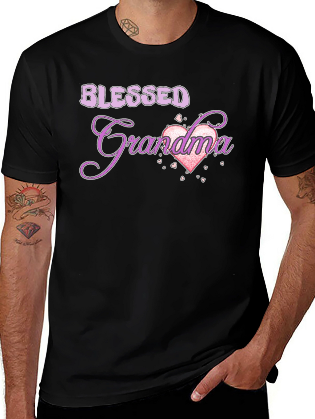 Blessed Grandma T-Shirt - Black Cotton Tee