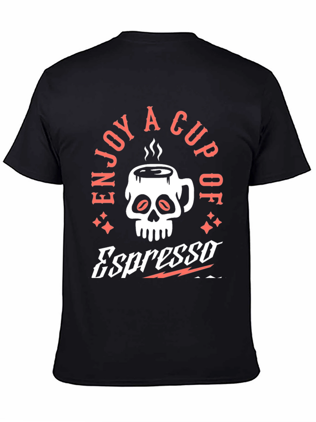 Espresso Skull Graphic T-Shirt